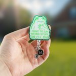 Personalized I Have to Say Weird Stuff or I'll Die Funny Frog Badge Lanyard with Initial Nurses' Day Teachers' Day Gift for Teacher Nurse