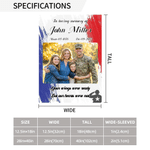 Personalized Stars and Stripes Photo Garden Flag with Memorial Day American Independence Day Gift for Veterans Loss of Loved Ones