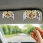 Personalized Guardian Angel Photo Car Visor Clip with Text Car Accessory Meaningful Sympathy Gift for Loss of Loved One