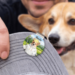 Personligt husdjursfoto Magnetisk hattklämma Golfbollsmarkör med namn Födelsedag Jubileum Game Day Present för golfälskare