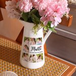 Personalisierte Foto-Collage Keramikvase | mit Kosenamen und Text | Haus Deko | Garten Muttertag Geburtstag Geschenk für Mama Oma