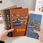 Personalised He is Dad Bible Verses A5 A6 PU Leather Notebook with Name Father's Day Birthday Gift for Father Grandfather