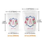 Personalized Mahjong Theme Pink Hydrangea Frosted Plastic Cup with Initial and Name Mahjong Club Birthday Gift for Preppy Girl Mahjong Lover