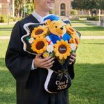 Personalized Graduation Plush Bear Flower Soft Throw Pillow with Name Graduation Gift for Class of 2026