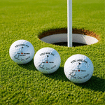 Personalized Hole In One Golf Ball with Name and Date Funny Father's Day Birthday Gift for Couples Golf Lovers