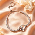 Personlig kjærlighetsknute Zirkon 2-4 fødselssteiner Justerbart armbånd med navn Jubileum Bursdag Morsdagsgave til mamma bestemor