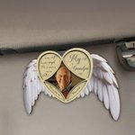Personalized Guardian Angel Photo Car Visor Clip with Text Car Accessory Meaningful Sympathy Gift for Loss of Loved One