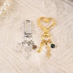 Spersonalizowany brelok do kluczy Birthstone Birthstone Flower Heart z inicjałem do codziennego użytku Prezent urodzinowy na Dzień Matki dla mamy, dziewczyny i kobiety
