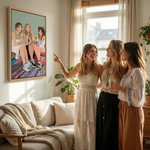 Personalized Minimalist Bestie Photo Giclee Canvas Prints Home Decor Housewarming Birthday Gift for Sisters Friends