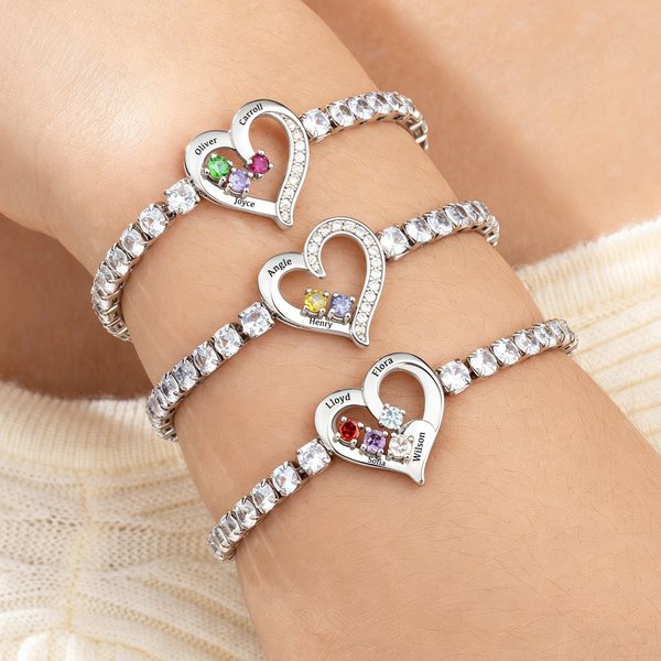 Bracciale regolabile con nome Anniversario Compleanno Regalo per la festa della mamma per la nonna