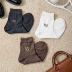 Personalized Embroidered Monogram 100% Cotton Men's Socks with Name Wedding Party Gift for Business Man Officer Groomsman Groom