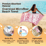 Asciugamano da spiaggia personalizzato con nome, elemento dell'oceano, a strisce, ad asciugatura rapida, regalo di compleanno per donne, famiglia e amici.