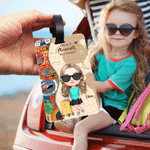 Etiquette de bagage personnalisée avec nom Accessoire de voyage Cadeau d'anniversaire pour la famille et les amis