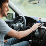 Personalized Cartoon Racing Elements Photo Car Sun Visor Clip with Name Car Accessories Birthday Gift for Motorsports Enthusiasts Fans