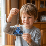 Personalized Cartoon Racing Elements Photo Car Sun Visor Clip with Name Car Accessories Birthday Gift for Motorsports Enthusiasts Fans