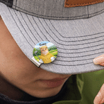 Personligt husdjursfoto Magnetisk hattklämma Golfbollsmarkör med namn Födelsedag Jubileum Game Day Present för golfälskare