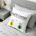 Personalisierte Don't Get Too Comfortable Soft Throw Pillow Cover mit Text und Lagerung Taschen Home Decor Vatertag Geschenk für Papa