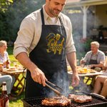 Personalized Multicolour Baking Kitchenware Pattern Waterproof Chef Apron with Pockets and Name Father's Day Birthday Gift for Cooking Baking Lovers