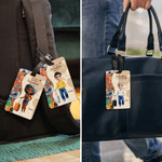 Personalisierte 3D Cartoon Reise Charakter Gepäckanhänger mit Namen Reise Essentials Geburtstag Geschenk für Familie Freund