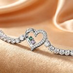 Personlig kjærlighetsknute Zirkon 2-4 fødselssteiner Justerbart armbånd med navn Jubileum Bursdag Morsdagsgave til mamma bestemor
