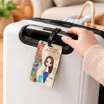 Etiquette de bagage personnalisée avec nom Accessoire de voyage Cadeau d'anniversaire pour la famille et les amis