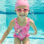 Personlig tegneserie havfrueskalaer badedrakt i ett stykke med navn badeutstyr sommerbursdagsgave til jenter