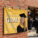 Personalised Class of 2026 Photo Banner with Name and Year Graduation Ceremony Party Gift for Graduates