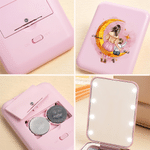 Espejo de maquillaje LED con nombre Personalizado Star Moon Mom Kid Back View LED Makeup Mirror with Name Travel Essential Daily Use Birthday Gift for Women Makeup Lovers