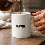 Gepersonaliseerde Minimalistische stijl keramische koffiemok met naam en titel Dagelijks gebruik Verjaardag Vaderdag geschenk voor schoonvader Familie