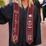 Personlig Graduation Sash med namn på skola och år Graduation Gift för klass 2026 sjuksköterskeexamen