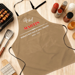 Gepersonaliseerd Multi-Color BBQ Patroon Schort met Naam Familie Bijeenkomst Vaderdag Cadeau voor Vader Grootvader