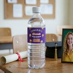 Personalized Congrats Photo Balloon Design Water Bottle Labels Stickers with Name and Year Set of 20 Graduation Party Decor for Graduates Friends