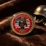 Personalised Eagle Remember Our Hero Pin Button Badge with Name American Independence Day Sympathy Gift for Veteran Loss of Loved One