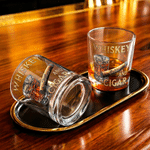Gepersonaliseerde Cigar 10 oz Rock Whiskey Glas met Naam Vaderdag Verjaardagscadeau voor Man Whiskey Lover Sigaar Rokende Liefhebber