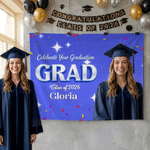 Personalised Class of 2026 Photo Banner with Name and Year Graduation Ceremony Party Gift for Graduates