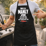 Gepersonaliseerd Multi-Color BBQ Patroon Schort met Naam Familie Bijeenkomst Vaderdag Cadeau voor Vader Grootvader