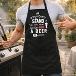 Personalised Multicolour Kitchen Utensils Funny Message Adjustable Apron with Name and Pocket Family Gathering Father's Day Gift for Father Grandfather