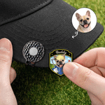 Personalized Pet Photo Magnetic Hat Clip Golf Ball Marker with Name Birthday Game Day Anniversary Gift for Golf Lovers Pet Lovers