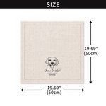Personalized Pet Photo Linen Napkin with Name Text and Date Table Decoration Wedding Gift for Bridesmaid Pet Lover