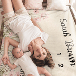 Personalized Birth Flower Tassel Soft Throw Blanket with Name and Date Home Decor Baby Shower Birthday Gift for Newborn New Mom