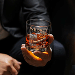 Gepersonaliseerde Cigar 10 oz Rock Whiskey Glas met Naam Vaderdag Verjaardagscadeau voor Man Whiskey Lover Sigaar Rokende Liefhebber