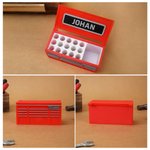 Impresión 3D personalizada Portabolígrafos rojo con nombre de taller Accesorio de oficina Decoración de garaje Regalo de cumpleaños para mecánicos amantes de las herramientas