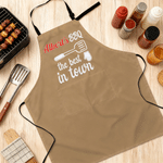 Personalised Multicolour Kitchen Utensils Funny Message Adjustable Apron with Name and Pocket Family Gathering Father's Day Gift for Father Grandfather