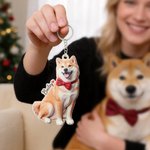 Porte-clés acrylique personnalisé en 2D avec photo d'animal de compagnie et étiquette de sac Cadeau d'anniversaire pour les propriétaires amoureux de leur animal de compagnie