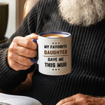 Gepersonaliseerde Minimalistische stijl keramische koffiemok met naam en titel Dagelijks gebruik Verjaardag Vaderdag geschenk voor schoonvader Familie