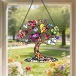 Gepersonaliseerd Hartvormig Stamboom Acryl Ornament in Olieverf-look met 2-20 Namen en Tekst Moederdag- of Verjaardagscadeau voor Vrouwen Mama Oma