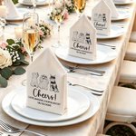 Personalized Pet Photo Linen Napkin with Name Text and Date Table Decoration Wedding Gift for Bridesmaid Pet Lover