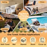 Personlig 6 foton hjärta collage snabbtorkande mjuk överdimensionerad strandhandduk med namn och datum strandfest födelsedagspresent för par familj