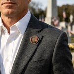Personalised Eagle Remember Our Hero Pin Button Badge with Name American Independence Day Sympathy Gift for Veteran Loss of Loved One