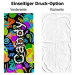 Personalisiertes Strandtuch mit abstraktem Graffiti-Design und Namen | übergroß und schnelltrocknend | Geburtstag Partygeschenk für Freunde Familie